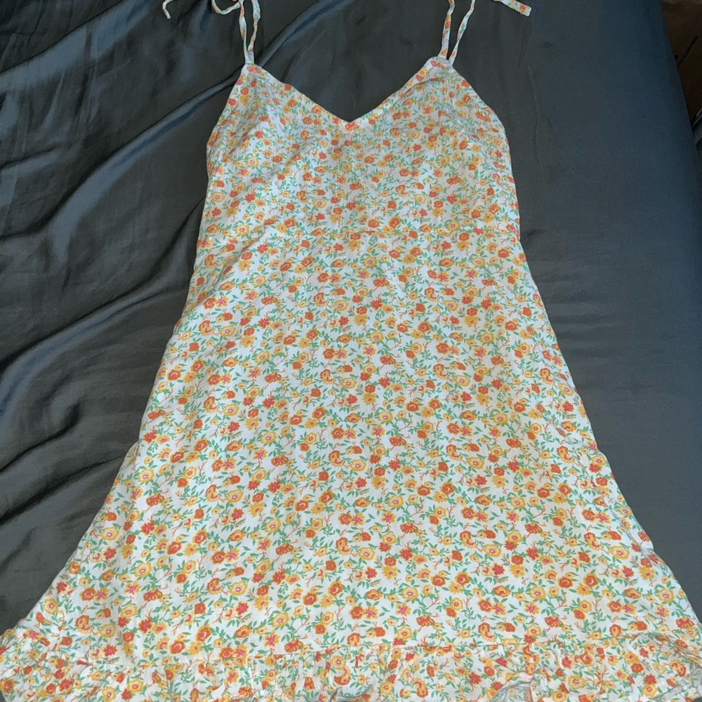 Billabong Floral Mini Dress - Orange and Green